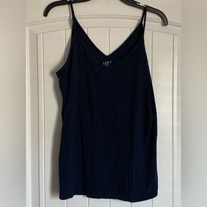 LOFT Outlet Womens Size XL Navy Blue Stretch Tank Top